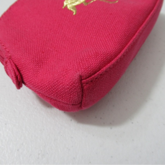 Spartina 449 Pink Flamingo Natural Linen Cosmetic Bag - Picture 6 of 17